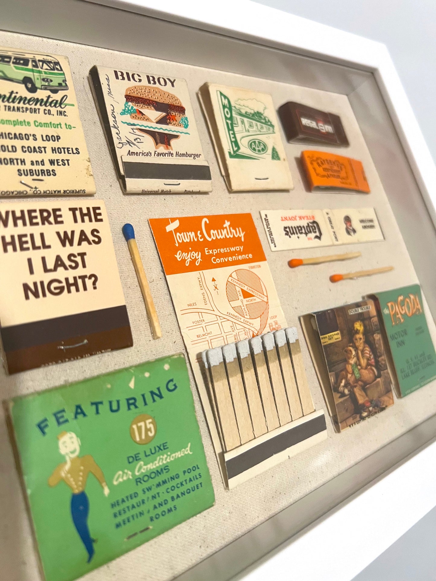 1 of 1 Vintage Matchbook Shadowbox