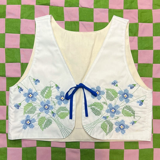 Spring Blooms V-Neck Vest