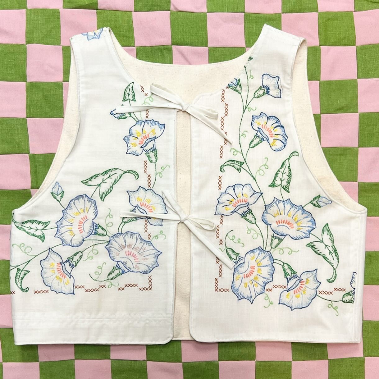 Floral Embroidered Vest