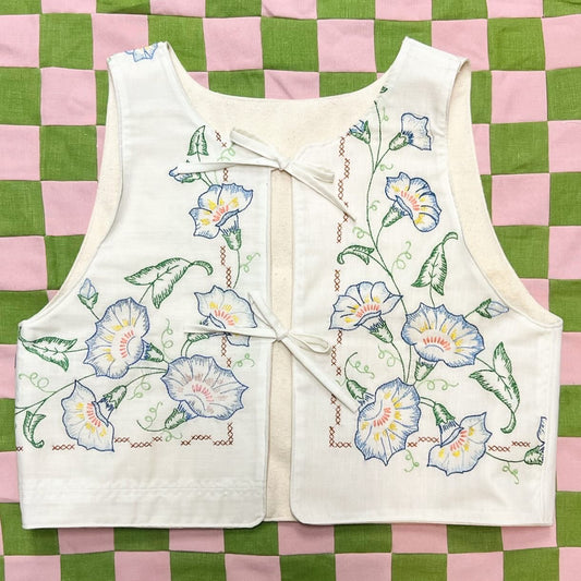 Floral Embroidered Vest