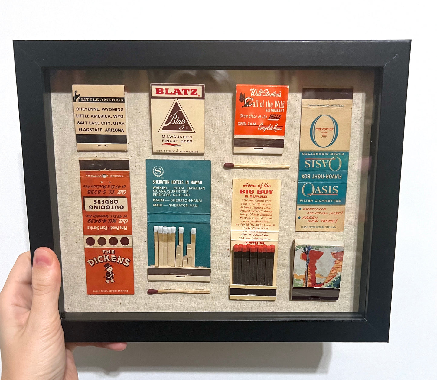 1 of 1 Vintage Matchbook Shadowbox