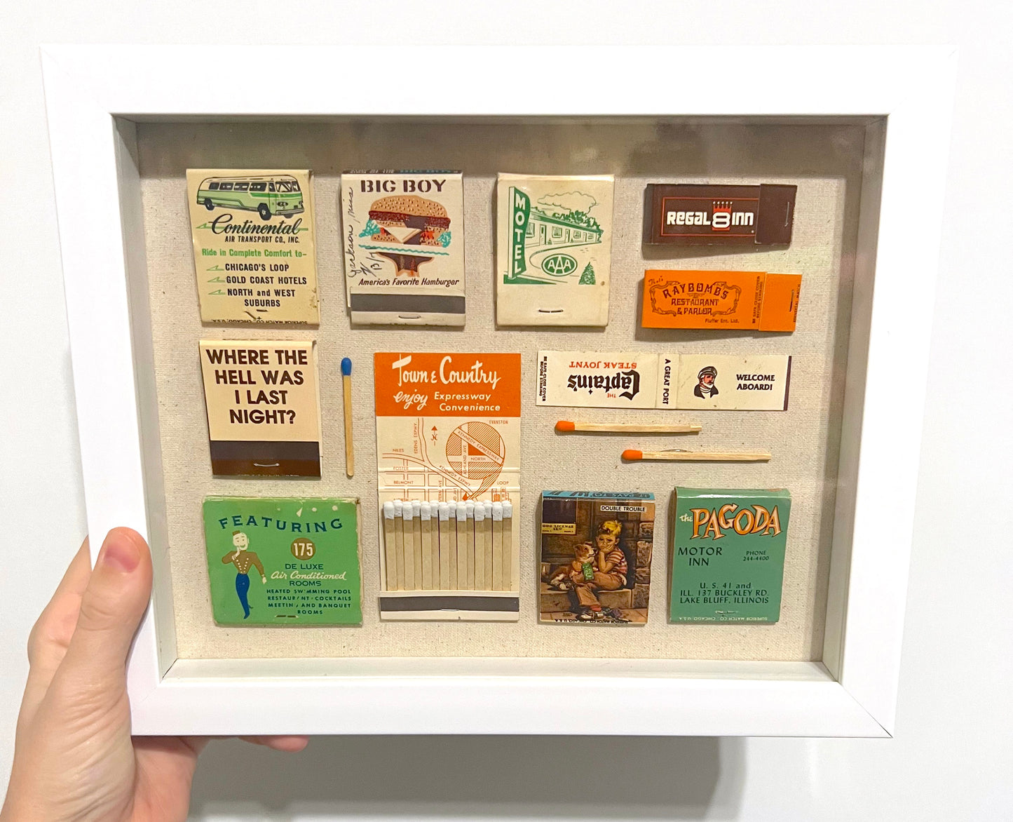 1 of 1 Vintage Matchbook Shadowbox